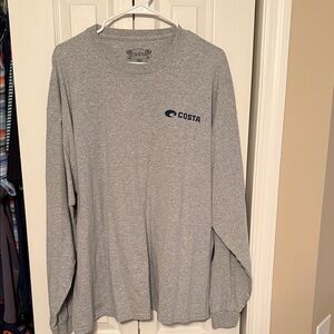 Costa Heather Gray Long Sleeve Tee